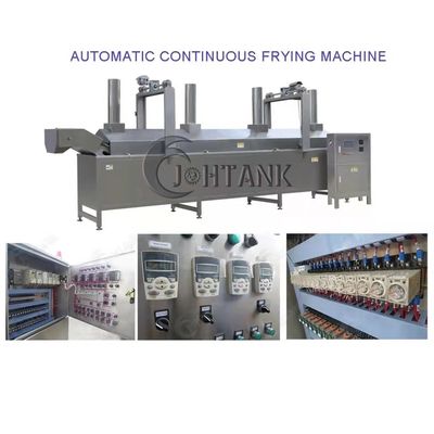 Conveyor Commercial Continuous Fryer Untuk Keripik Kentang Chicken Nuggets 1200kg / jam