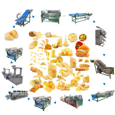Lays Cassava French Crisp Automatic Snacks Making Machine 1000kg/jam
