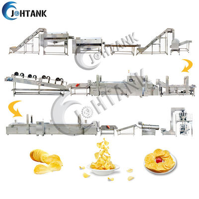 Lini Produksi Keripik Kentang 500kg / H, Mesin Pembuat Keripik Kentang Untuk Usaha Kecil