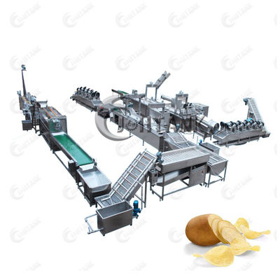 Lini Produksi Keripik Kentang 380V 50HZ, Panas Listrik Dan Kontrol Keripik Kentang
