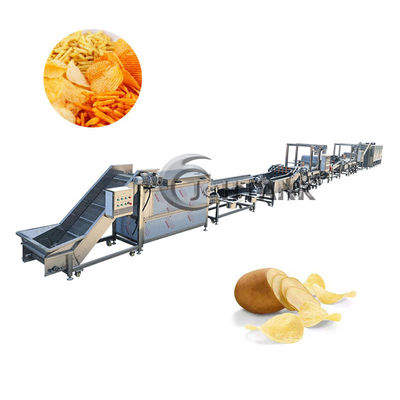 304 Stainless Steel Mesin Pembuat Keripik Kentang Otomatis Penuh 500kg / jam
