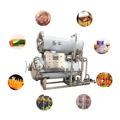Dual Layer Sterilizer Water Immersion Retort Autoclave Machine untuk Makanan Paket Vakum