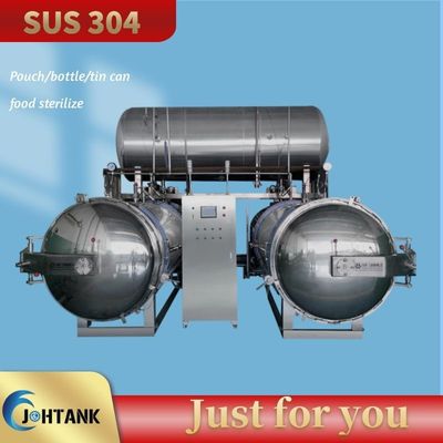 Dual Layer Sterilizer Water Immersion Retort Autoclave Machine untuk Makanan Paket Vakum