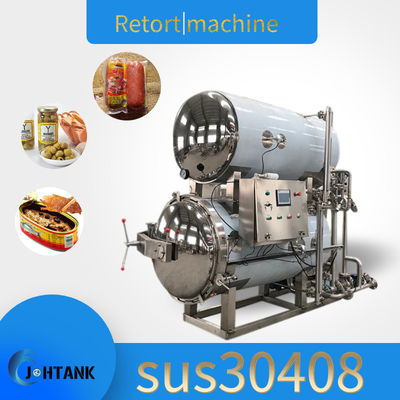 Dual Layer Sterilizer Water Immersion Retort Autoclave Machine untuk Makanan Paket Vakum
