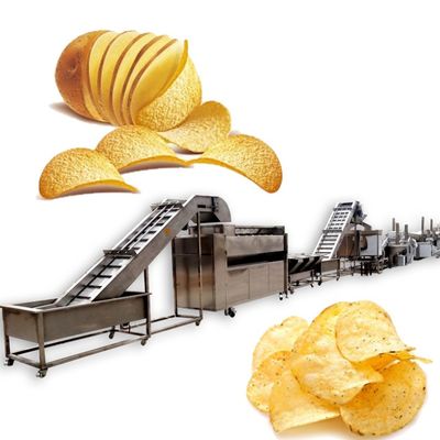 Lini Produksi Keripik Kentang Segar, Mesin Pembuat Keripik Kentang Otomatis Penuh 1000kg / jam