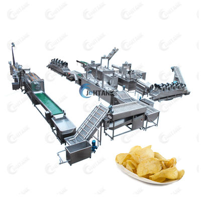 500kg / H Lini Produksi Kentang Goreng Beku Otomatis Penuh Jalur Pembuatan Makanan Ringan