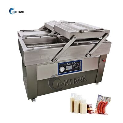 Makanan Sayuran Beras Mesin Vacuum Sealer Kamar Ganda 1.5KW