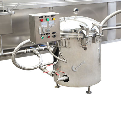 Conveyor Commercial Continuous Fryer Untuk Keripik Kentang Chicken Nuggets 1200kg / jam