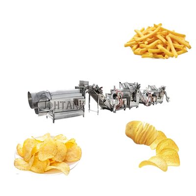 200kg / H Lini Produksi Kentang Goreng Beku, Mesin Pembuat Keripik Otomatis Penuh